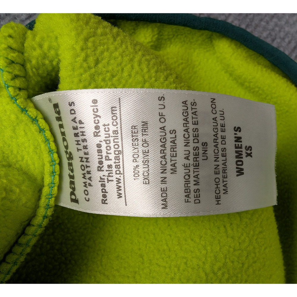 Patagonia Synchilla Fleece Jacket Women XS Color Block Snap T Hiking Outdoor 90s - Picture 6 of 7